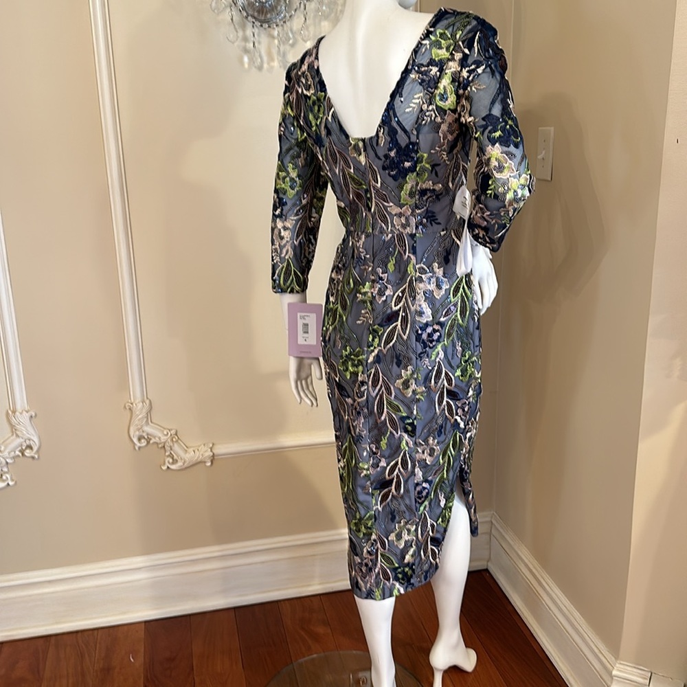 JS Collections Women's Floral Sheath Dresses size 4 - Picture 4 of 14